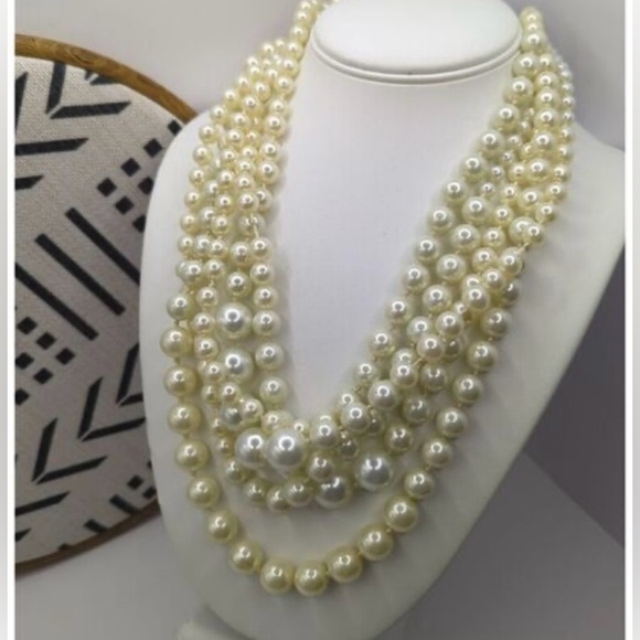J. Crew 5-Strand Pearl Twisted Hammock Necklace - Picture 3 of 11